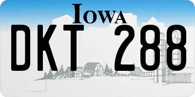 IA license plate DKT288
