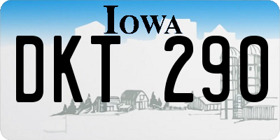 IA license plate DKT290