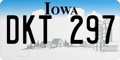 IA license plate DKT297