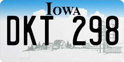IA license plate DKT298