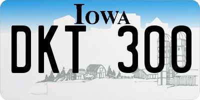 IA license plate DKT300