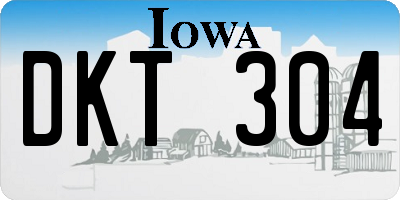 IA license plate DKT304