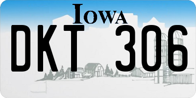 IA license plate DKT306