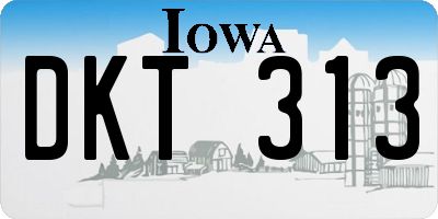 IA license plate DKT313