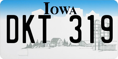 IA license plate DKT319