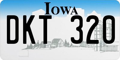 IA license plate DKT320