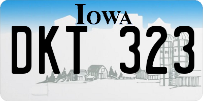 IA license plate DKT323