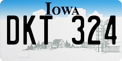IA license plate DKT324