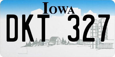 IA license plate DKT327