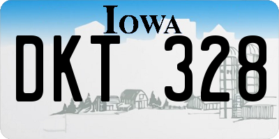 IA license plate DKT328