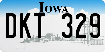 IA license plate DKT329