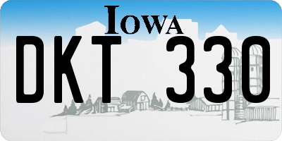 IA license plate DKT330