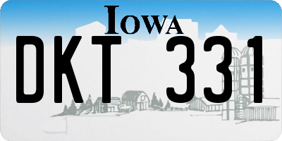 IA license plate DKT331