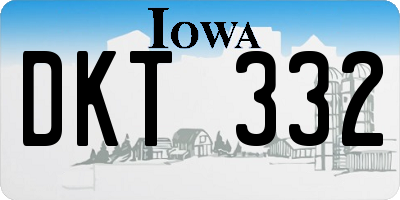 IA license plate DKT332