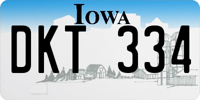 IA license plate DKT334