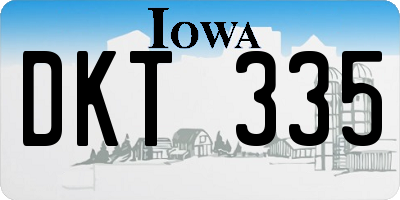 IA license plate DKT335