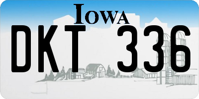 IA license plate DKT336