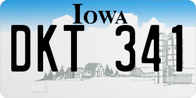 IA license plate DKT341