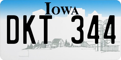 IA license plate DKT344