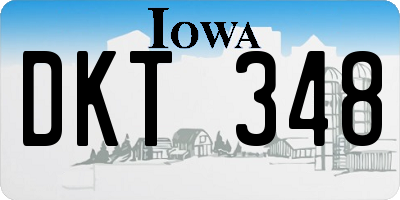 IA license plate DKT348