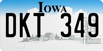 IA license plate DKT349