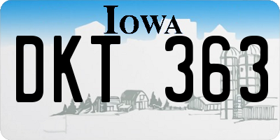 IA license plate DKT363