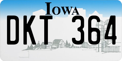 IA license plate DKT364