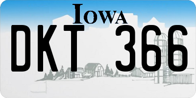 IA license plate DKT366