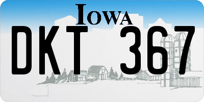 IA license plate DKT367