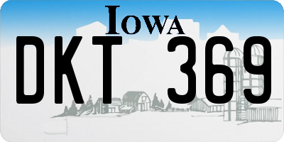 IA license plate DKT369