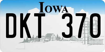 IA license plate DKT370