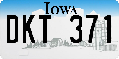 IA license plate DKT371