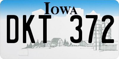 IA license plate DKT372