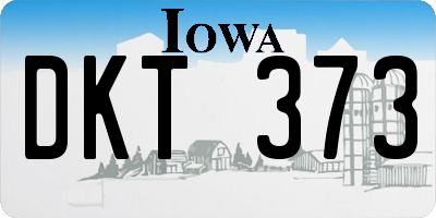 IA license plate DKT373