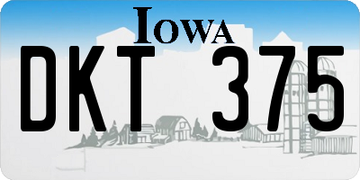 IA license plate DKT375