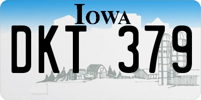 IA license plate DKT379