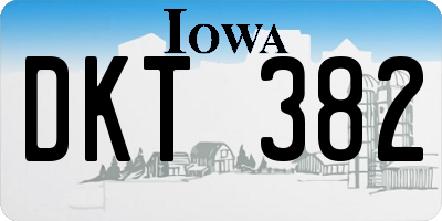 IA license plate DKT382
