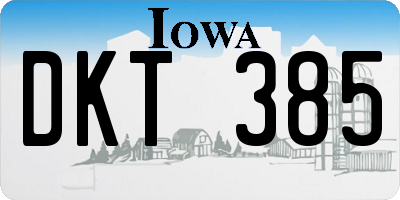 IA license plate DKT385