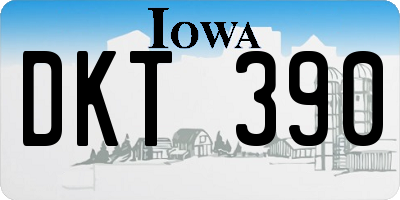 IA license plate DKT390