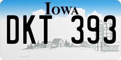 IA license plate DKT393