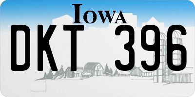 IA license plate DKT396