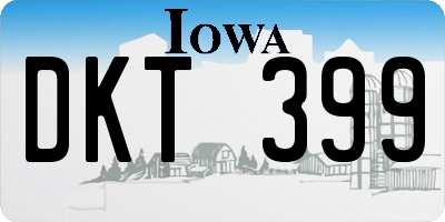 IA license plate DKT399