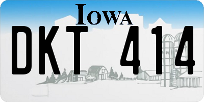 IA license plate DKT414