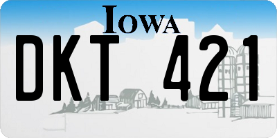 IA license plate DKT421