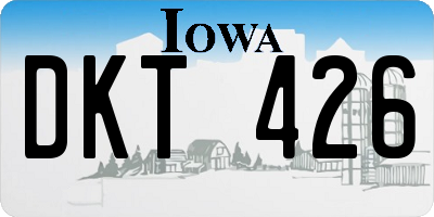 IA license plate DKT426