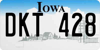 IA license plate DKT428