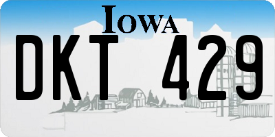 IA license plate DKT429