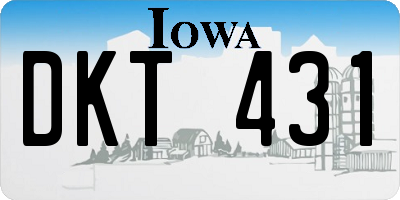 IA license plate DKT431