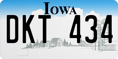 IA license plate DKT434