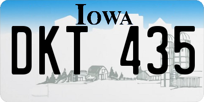 IA license plate DKT435